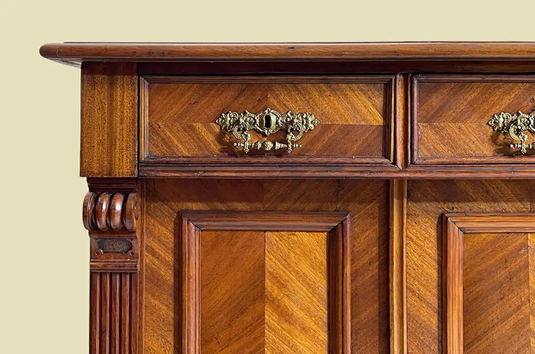 1880er Kommode ANTIK Gründerzeit Nußbaum Halbschrank Schrank von 1880 11