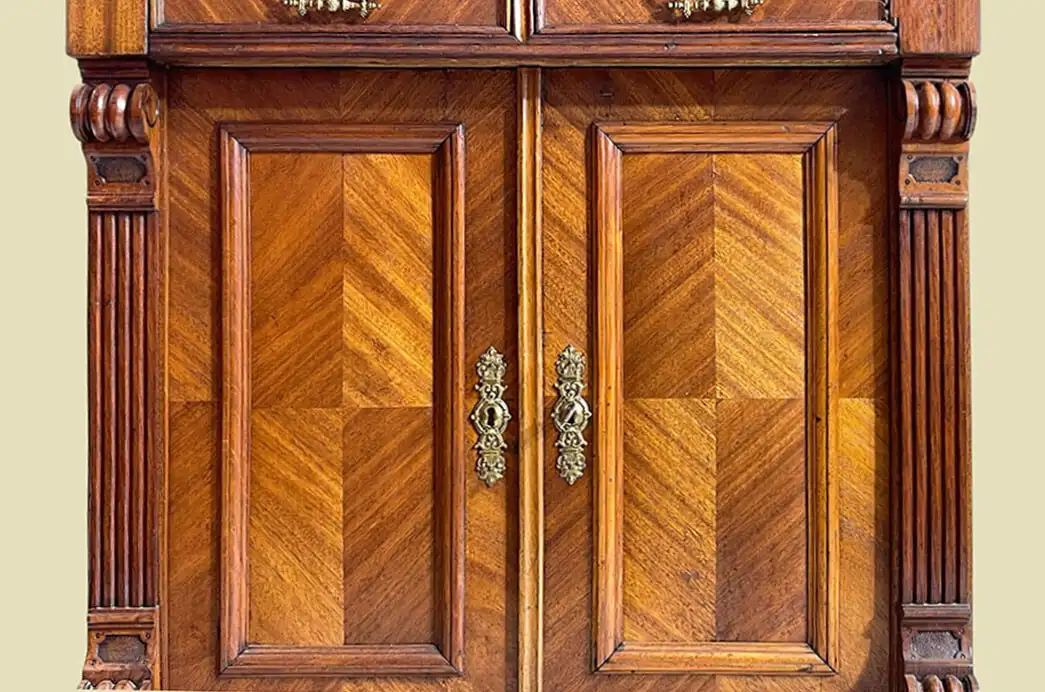 1880er Kommode ANTIK Gründerzeit Nußbaum Halbschrank Schrank von 1880 14