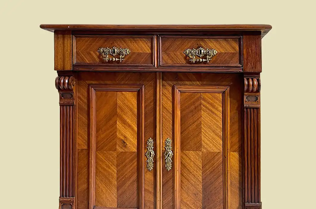 1880er Kommode ANTIK Gründerzeit Nußbaum Halbschrank Schrank von 1880 16