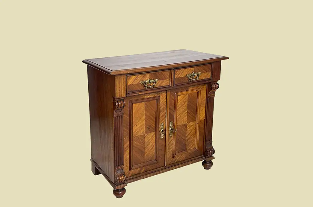 1880er Kommode ANTIK Gründerzeit Nußbaum Halbschrank Schrank von 1880 3