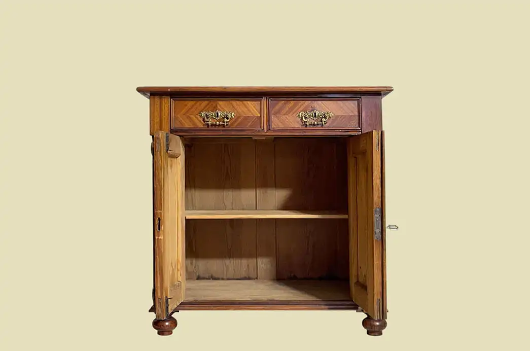 1880er Kommode ANTIK Gründerzeit Nußbaum Halbschrank Schrank von 1880 4