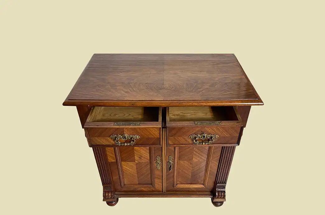 1880er Kommode ANTIK Gründerzeit Nußbaum Halbschrank Schrank von 1880 7