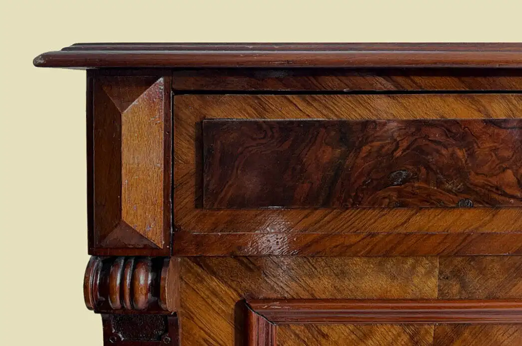 1880er Vertiko Gründerzeit ANTIK Nußbaum Kommode Schrank von 1880 10