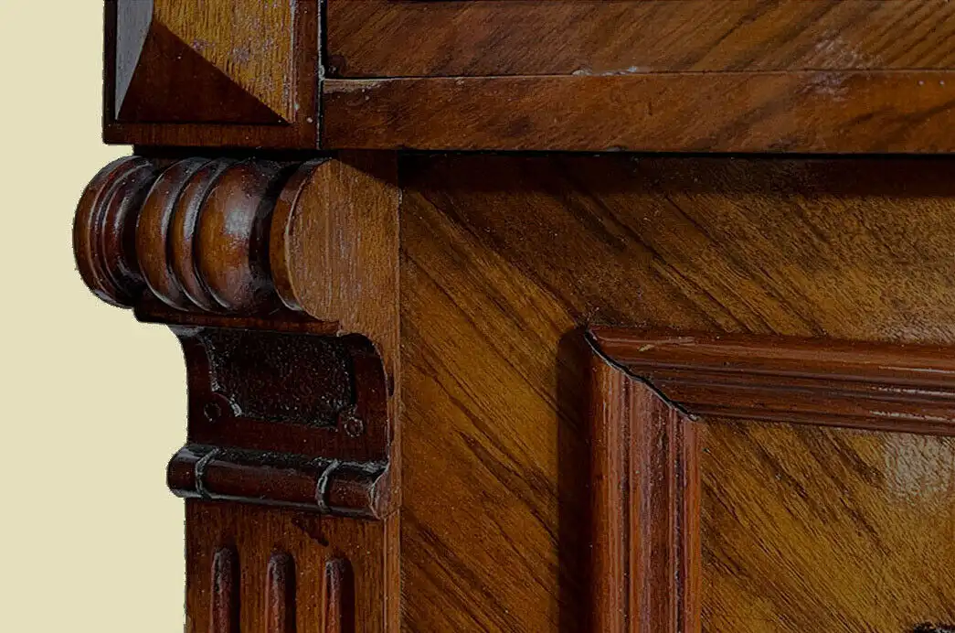 1880er Vertiko Gründerzeit ANTIK Nußbaum Kommode Schrank von 1880 11