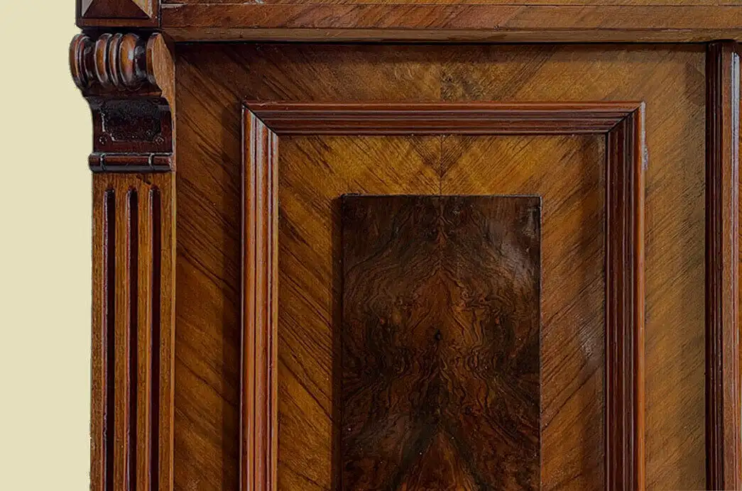 1880er Vertiko Gründerzeit ANTIK Nußbaum Kommode Schrank von 1880 12