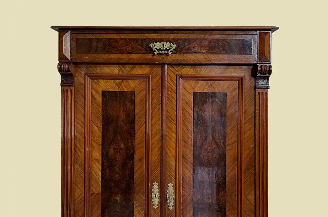 1880er Vertiko Gründerzeit ANTIK Nußbaum Kommode Schrank von 1880 15