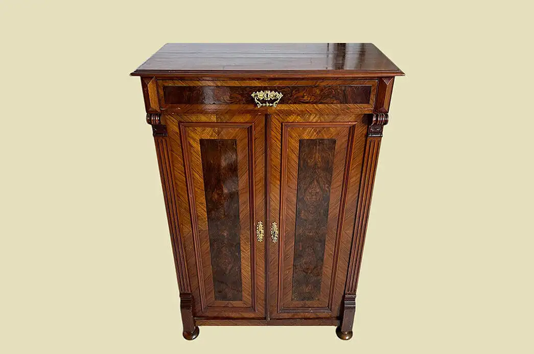 1880er Vertiko Gründerzeit ANTIK Nußbaum Kommode Schrank von 1880 2