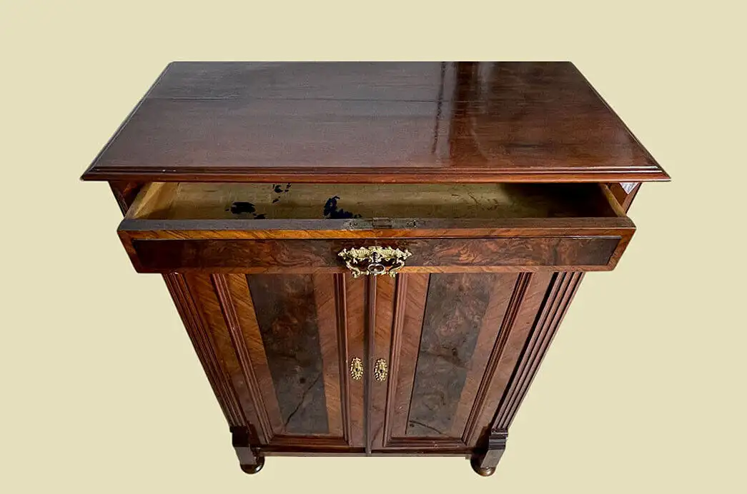 1880er Vertiko Gründerzeit ANTIK Nußbaum Kommode Schrank von 1880 6