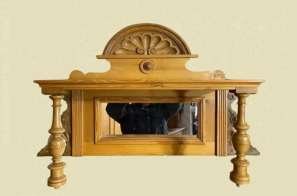 1880er Aufsatz ANTIK Gründerzeit antike Kiefer für Vertiko Kommoden von 1880 0