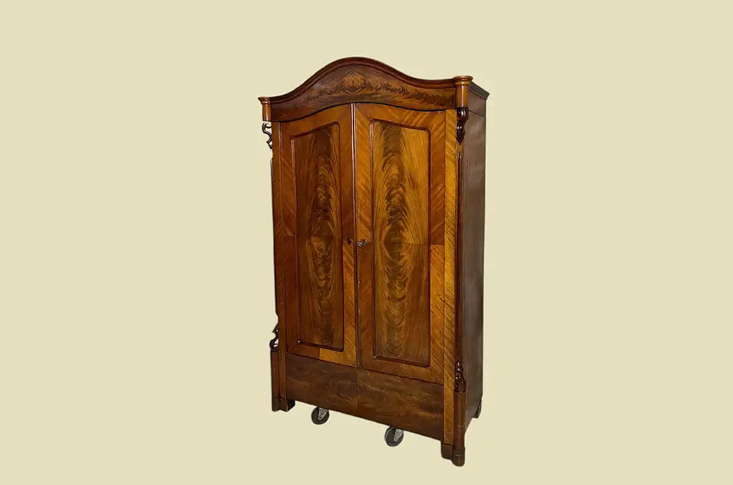 1840er ANTIK Schrank Louis Philippe Mahagoni Wäsche Kleiderschrank von 1840 1