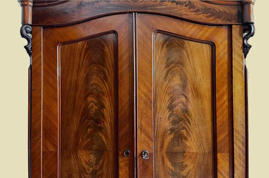 1840er ANTIK Schrank Louis Philippe Mahagoni Wäsche Kleiderschrank von 1840 12