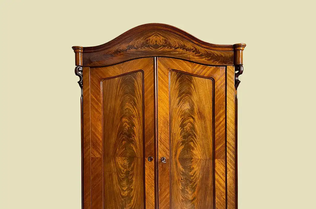 1840er ANTIK Schrank Louis Philippe Mahagoni Wäsche Kleiderschrank von 1840 15
