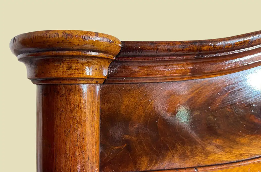 1840er ANTIK Schrank Louis Philippe Mahagoni Wäsche Kleiderschrank von 1840 16