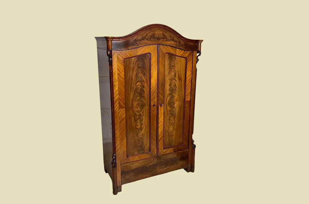 1840er ANTIK Schrank Louis Philippe Mahagoni Wäsche Kleiderschrank von 1840 2