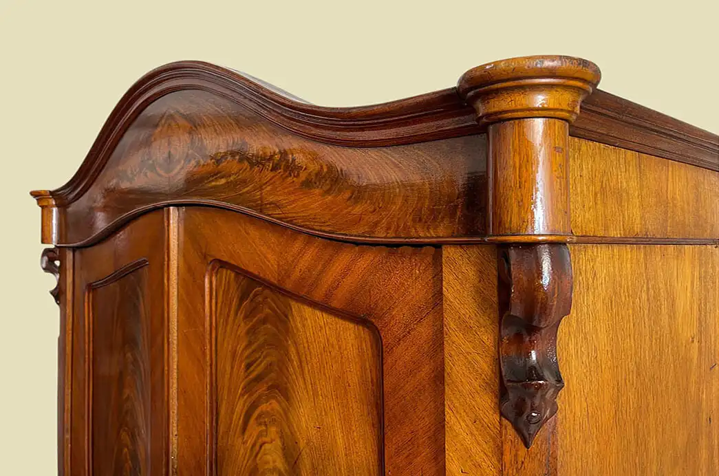 1840er ANTIK Schrank Louis Philippe Mahagoni Wäsche Kleiderschrank von 1840 8