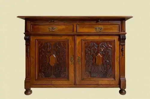 1880er Anrichte Buffet ANTIK Gründerzeit Kommode Halbschrank Sideboard von 1880