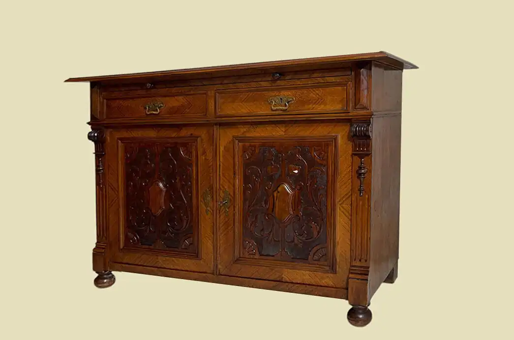 1880er Anrichte Buffet ANTIK Gründerzeit Kommode Halbschrank Sideboard von 1880 1