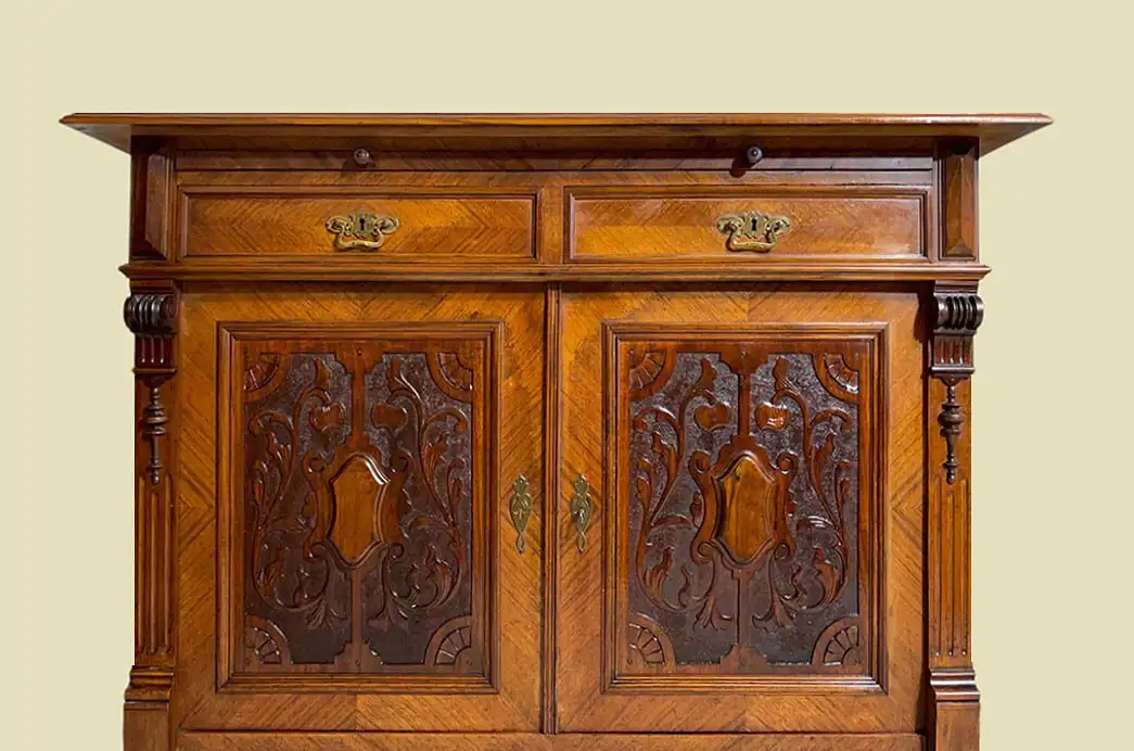 1880er Anrichte Buffet ANTIK Gründerzeit Kommode Halbschrank Sideboard von 1880 16
