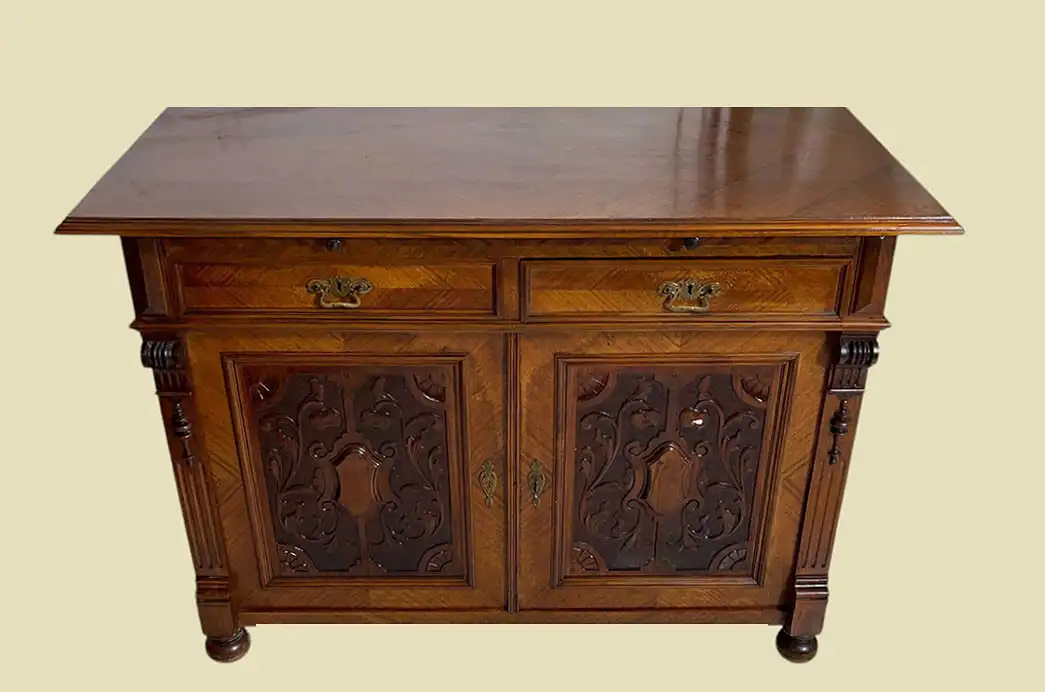 1880er Anrichte Buffet ANTIK Gründerzeit Kommode Halbschrank Sideboard von 1880 2