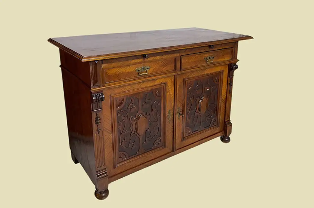 1880er Anrichte Buffet ANTIK Gründerzeit Kommode Halbschrank Sideboard von 1880 3