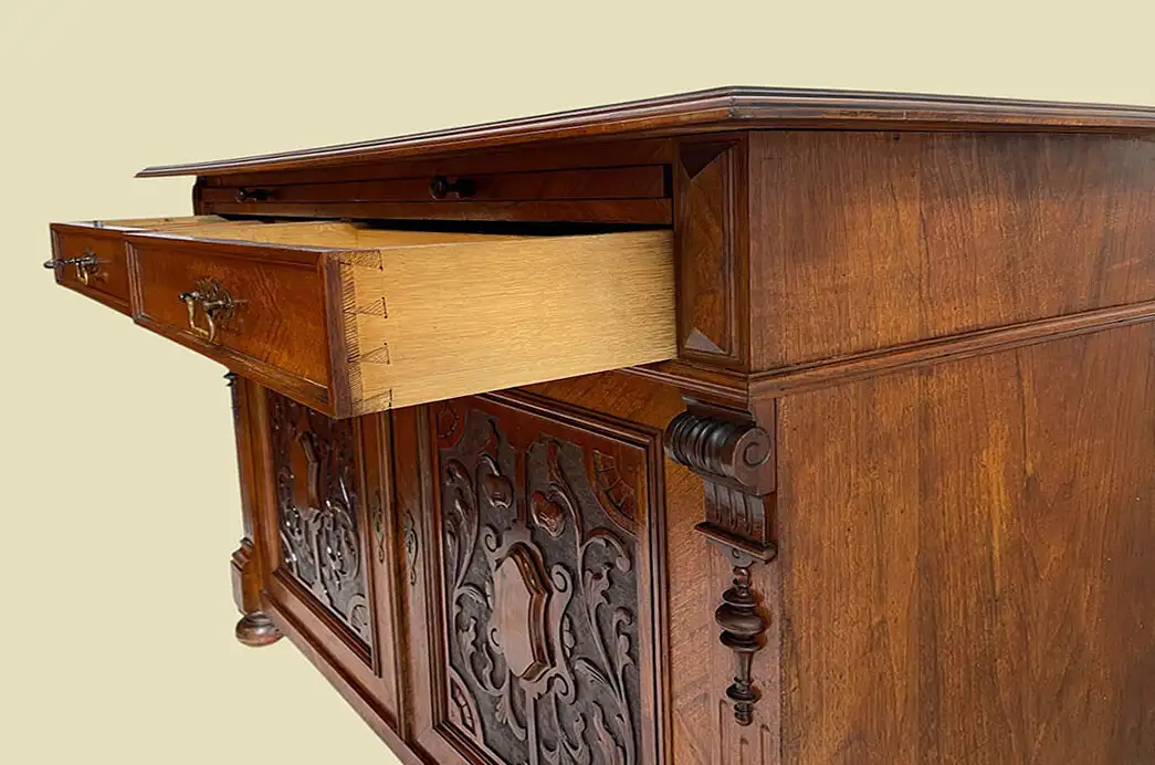 1880er Anrichte Buffet ANTIK Gründerzeit Kommode Halbschrank Sideboard von 1880 8