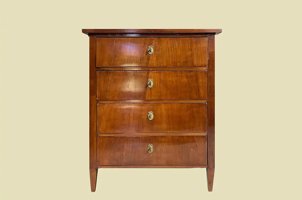 ORIGINAL Elegante handpolierte Empire Biedermeier Kirschholz Kommode von 1820 0