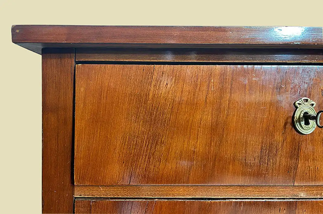 ORIGINAL Elegante handpolierte Empire Biedermeier Kirschholz Kommode von 1820 10