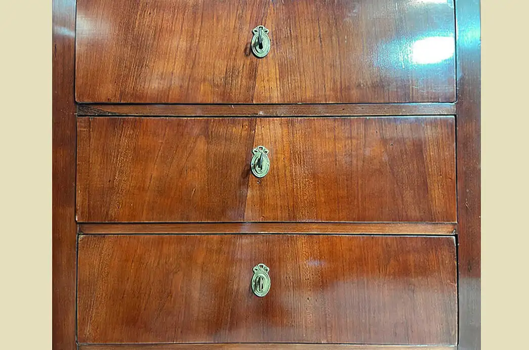 ORIGINAL Elegante handpolierte Empire Biedermeier Kirschholz Kommode von 1820 12