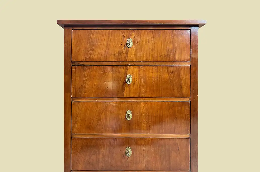 ORIGINAL Elegante handpolierte Empire Biedermeier Kirschholz Kommode von 1820 15