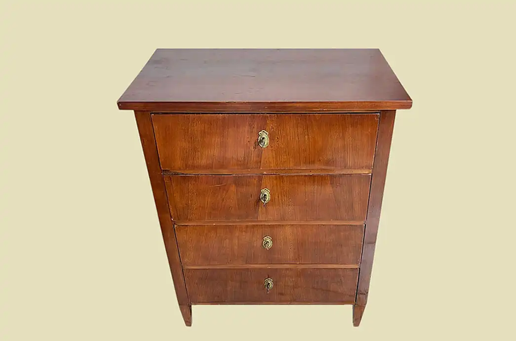 ORIGINAL Elegante handpolierte Empire Biedermeier Kirschholz Kommode von 1820 2