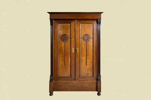 1920er Kleiderschrank ANTIK Jugendstil Nußbaum Lebensbaum Schrank von 1920