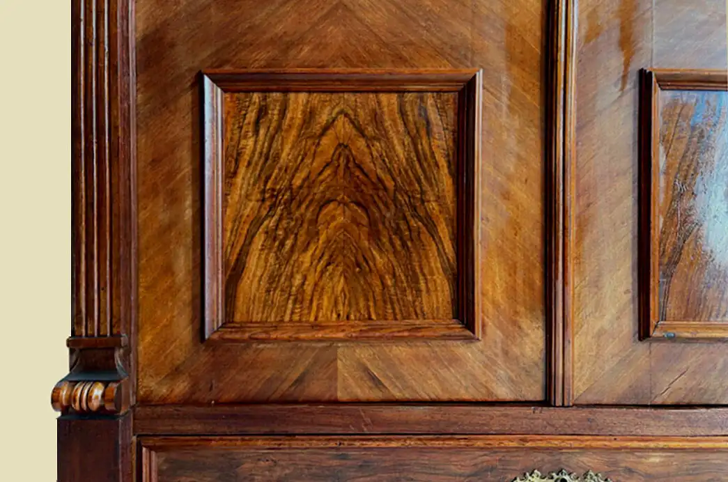 1880er Vitrine ANTIK Gründerzeit Nußbaum Bücherschrank Schrank von 1880 13