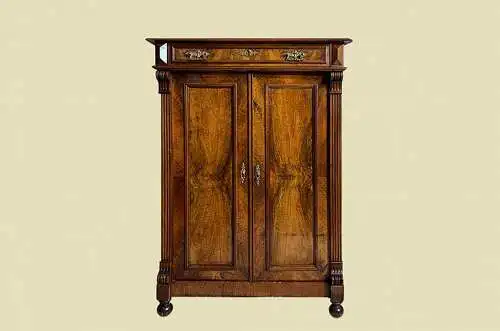 1880er Vertiko Gründerzeit ANTIK Nußbaum Kommode Schrank von 1880