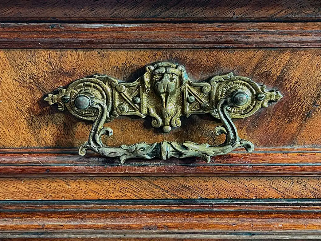 1880er Vertiko Gründerzeit ANTIK Nußbaum Kommode Schrank von 1880 10
