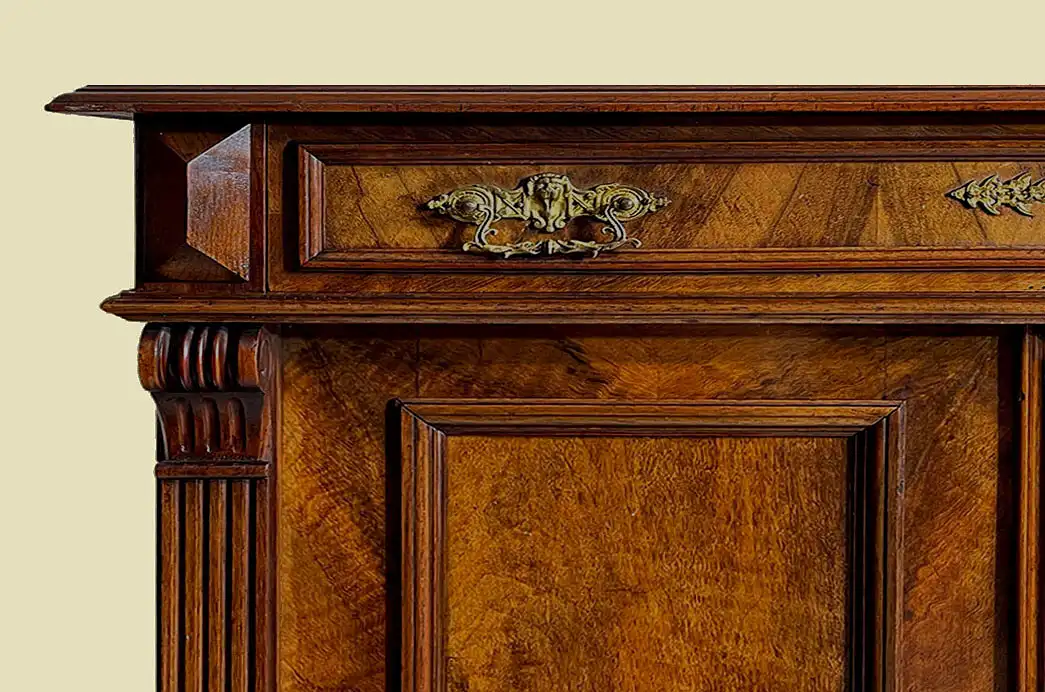 1880er Vertiko Gründerzeit ANTIK Nußbaum Kommode Schrank von 1880 12