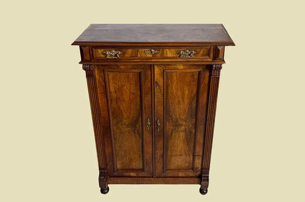 1880er Vertiko Gründerzeit ANTIK Nußbaum Kommode Schrank von 1880 2