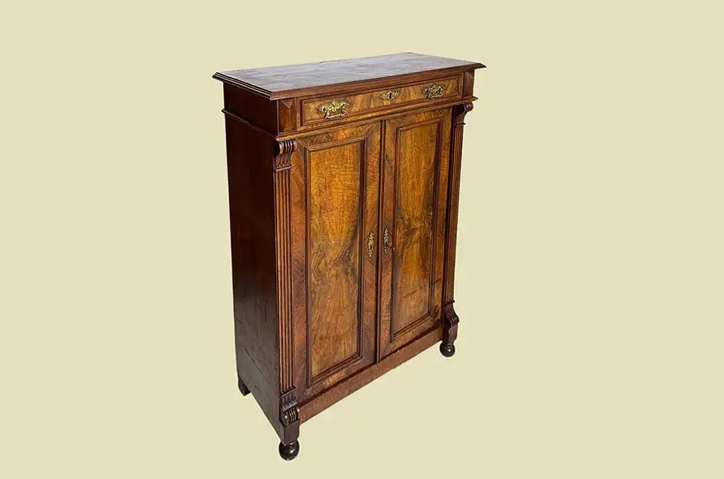 1880er Vertiko Gründerzeit ANTIK Nußbaum Kommode Schrank von 1880 3