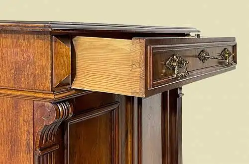 1880er Vertiko Gründerzeit ANTIK Nußbaum Kommode Schrank von 1880