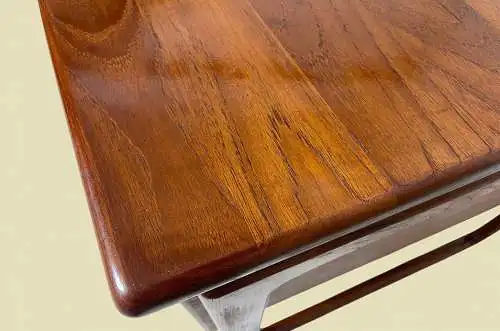 60er Vintage Dyrlund Dänischer Teak Schreibtisch mit Buchablage von 1960