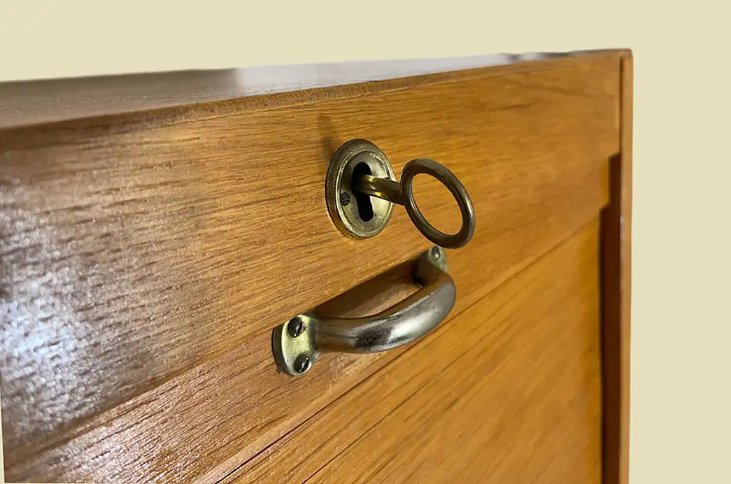 60er WM Büromöbel Vintage Rolladenschrank ANTIK Rollschrank von 1960 12