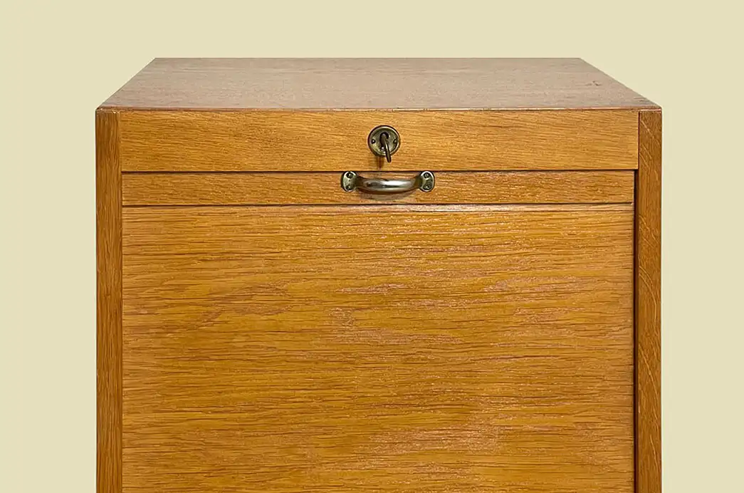 60er WM Büromöbel Vintage Rolladenschrank ANTIK Rollschrank von 1960 18