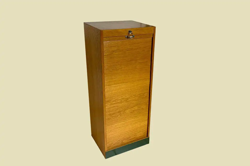 60er WM Büromöbel Vintage Rolladenschrank ANTIK Rollschrank von 1960 2