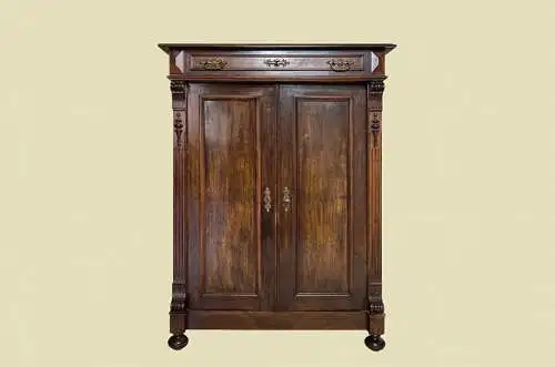 1880er Vertiko Gründerzeit ANTIK Nußbaum Kommode Schrank von 1880