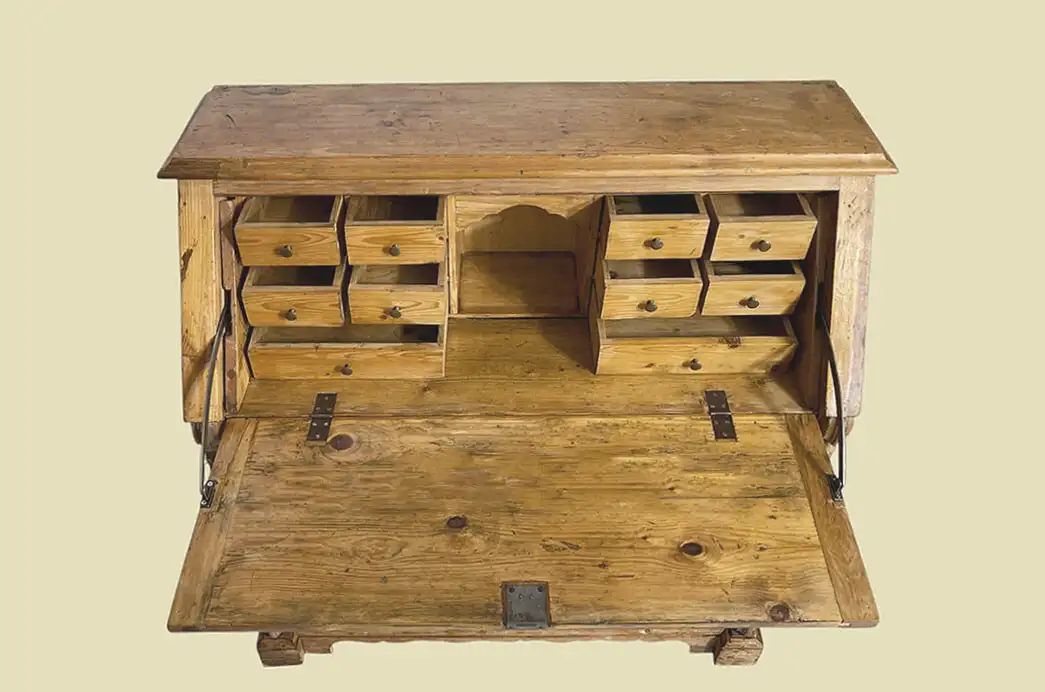 1840er Schreibtisch ANTIK Louis Philippe Biedermeier Klapp Sekretär von 1840 11