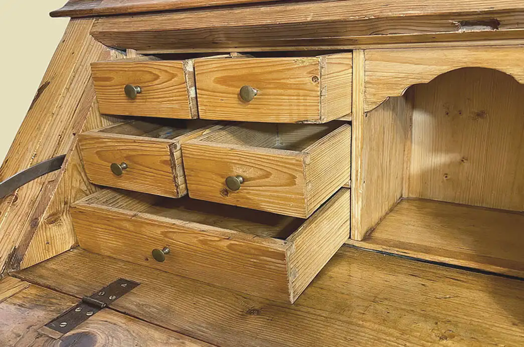 1840er Schreibtisch ANTIK Louis Philippe Biedermeier Klapp Sekretär von 1840 12