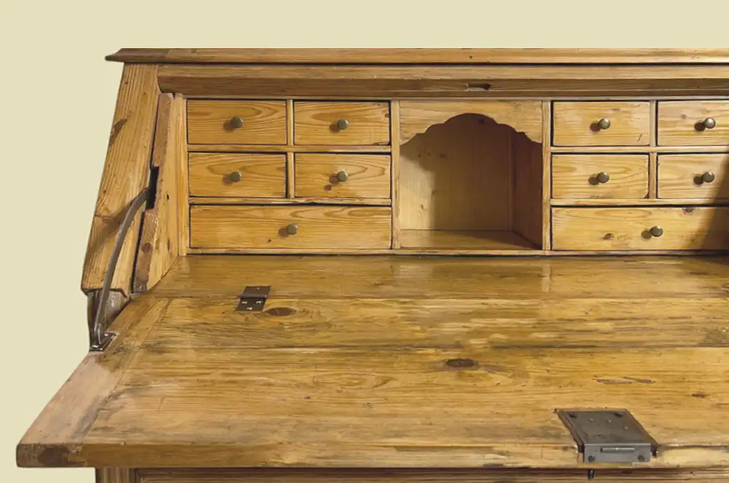 1840er Schreibtisch ANTIK Louis Philippe Biedermeier Klapp Sekretär von 1840 14