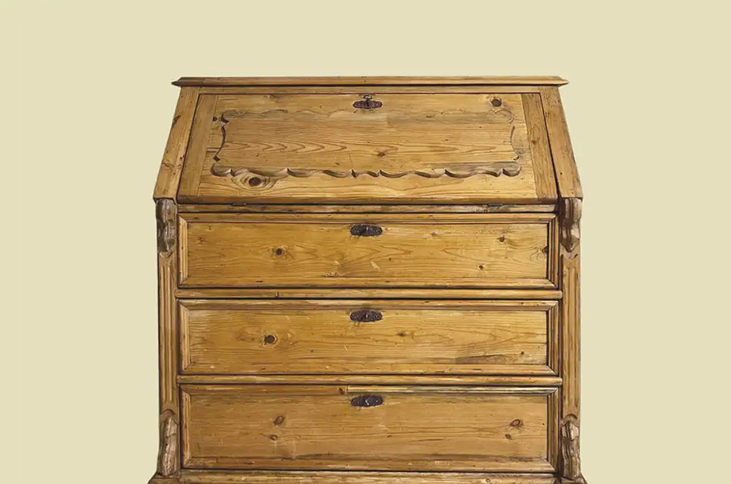 1840er Schreibtisch ANTIK Louis Philippe Biedermeier Klapp Sekretär von 1840 15