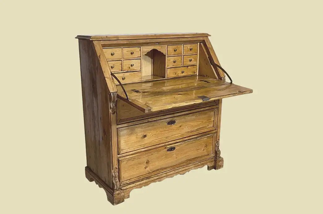 1840er Schreibtisch ANTIK Louis Philippe Biedermeier Klapp Sekretär von 1840 3