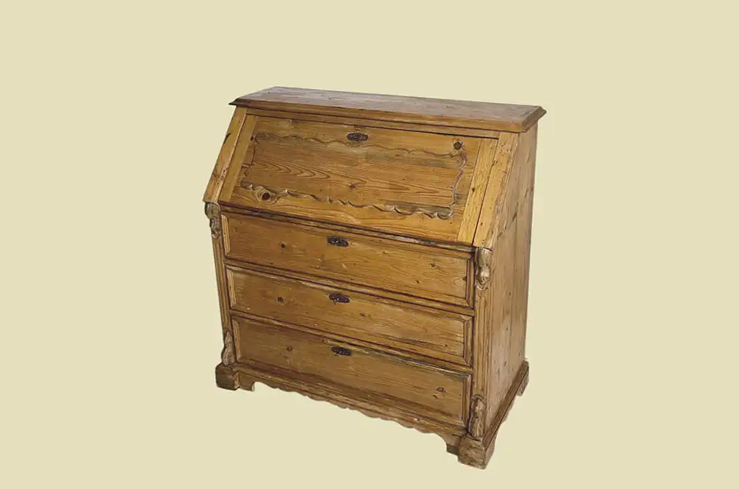 1840er Schreibtisch ANTIK Louis Philippe Biedermeier Klapp Sekretär von 1840 4