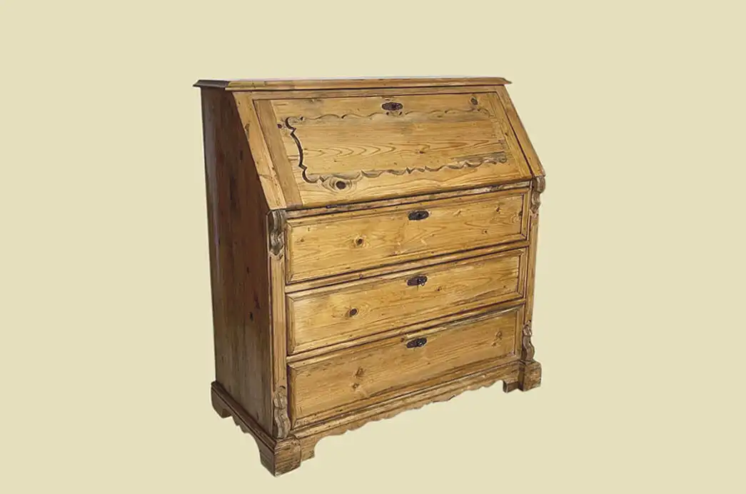 1840er Schreibtisch ANTIK Louis Philippe Biedermeier Klapp Sekretär von 1840 5